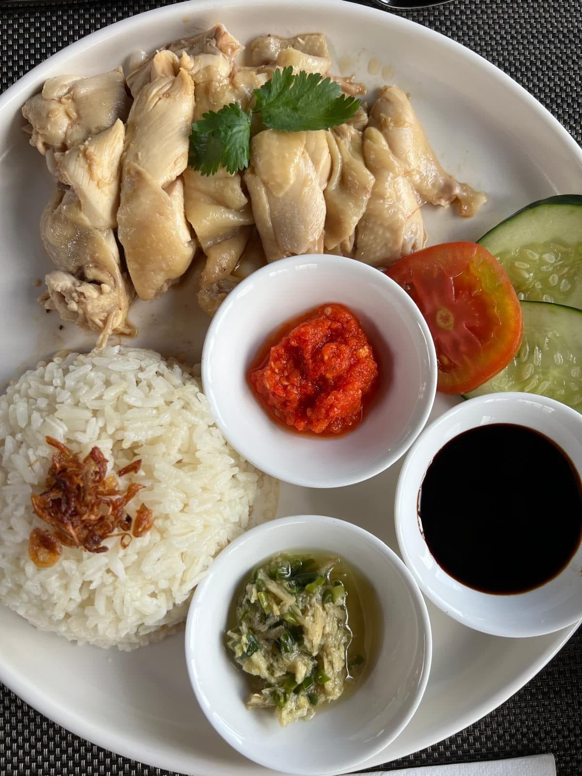 Nasi lemak with sambal and egg