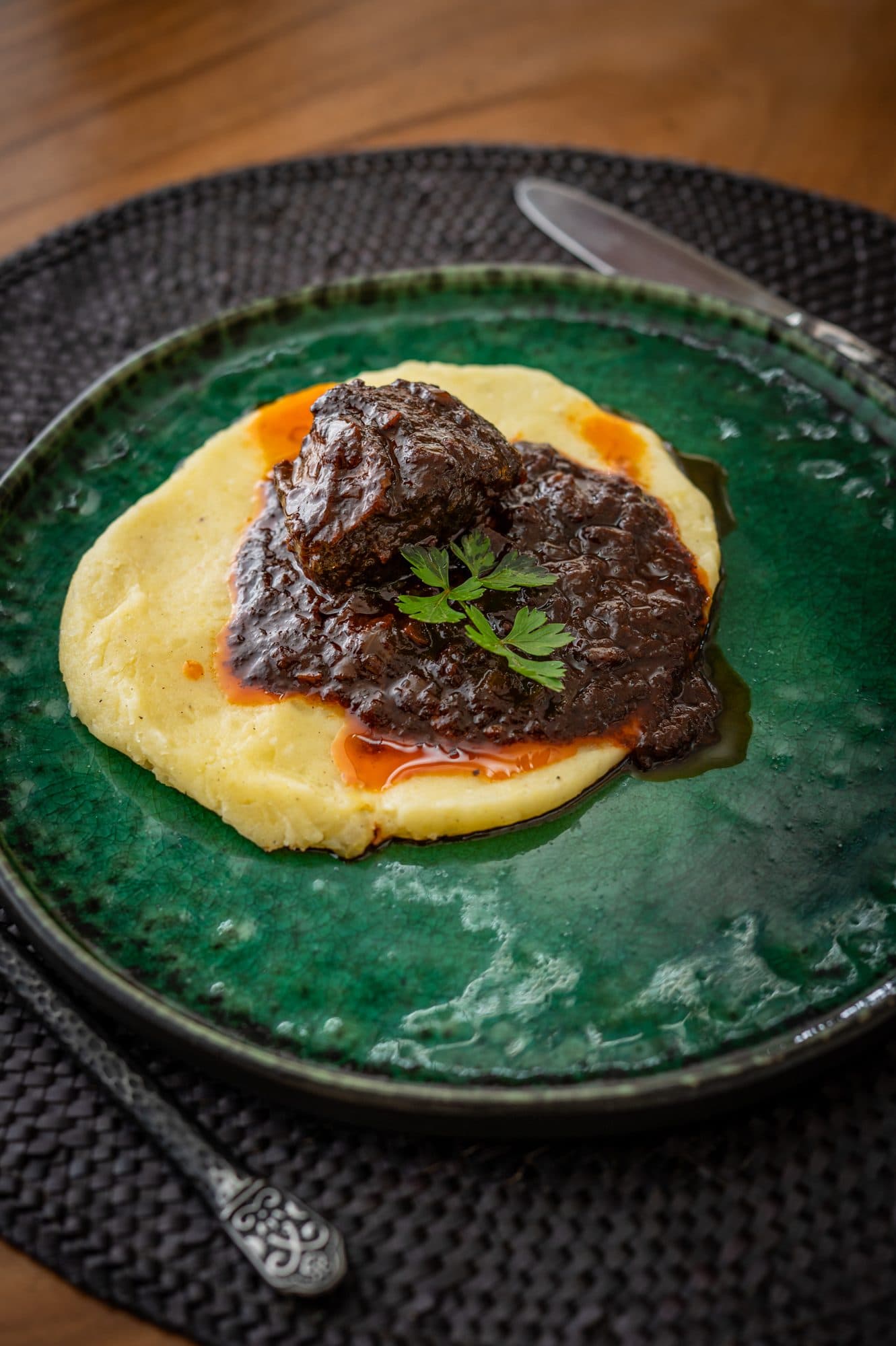 Balsamic braised short ribs
